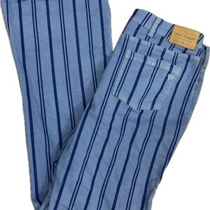 Velvet Heart Blue Pinstripe Wide Leg Jeans